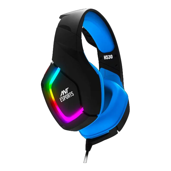 Ant Esports H530 Multi-Platform Pro RGB Gaming Headset - Black-Blue Ant Esports H530 Multi-Platform Pro RGB Gaming Headset - Black-Blue