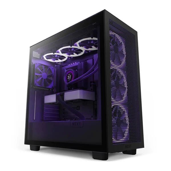 Nzxt H7 Flow Black Mid Tower Airflow PC Gaming Case Nzxt H7 Flow Black Mid Tower Airflow PC Gaming Case (CM-H71FB-01)