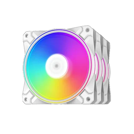 Deepcool CF120 Plus White 120mm PWM ARGB Cabinet Fan Triple Pack