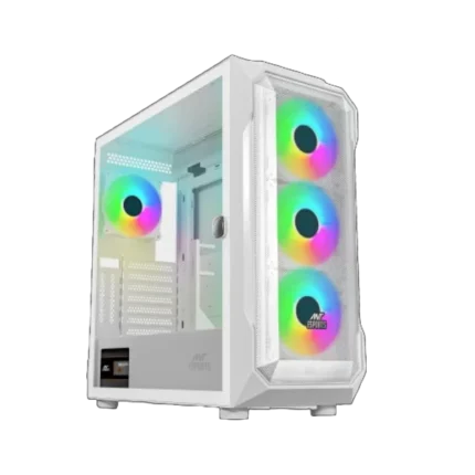 Ant Esports ICE-410TG ARGB White (E-ATX) Mid Tower Cabinet