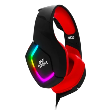 Ant Esports H530 Multi-Platform Pro LED RGB Gaming Headset – Black-Red