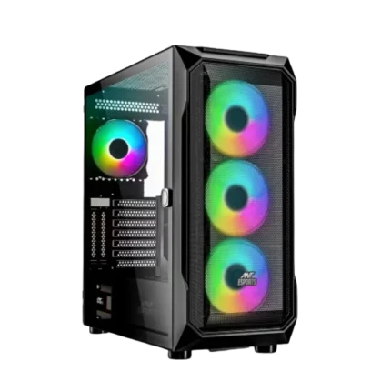Ant Esports ICE-410TG ARGB (E-ATX) Mid Tower Cabinet Black