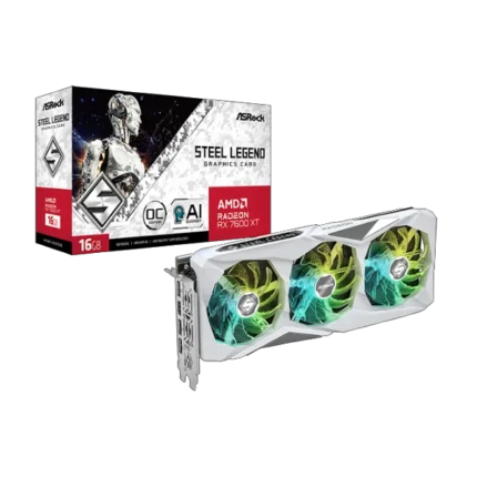ASRock Radeon RX 7600 XT Steel Legend 16GB OC Graphics Card