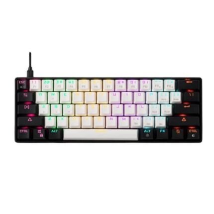 Gamdias Aura GK2 60 Percent White Black Mechanical Gaming Keyboard