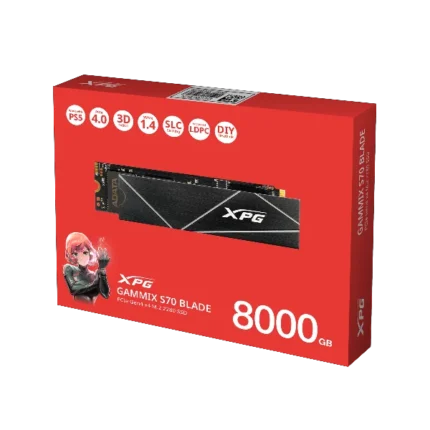 Adata XPG Gammix S70 Blade 8TB PCIe Gen4x4 M.2 NVMe 2280 Internal SSD