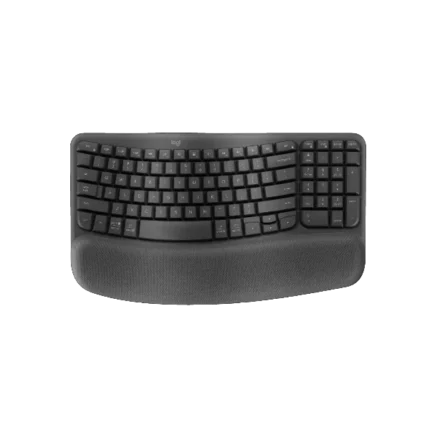 Logitech Wave Keys Wireless Keyboard with Palm Rest - Graphite