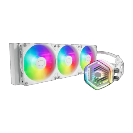 Cooler Master MasterLiquid 360 Atmos ARGB 360mm CPU Liquid Cooler - White