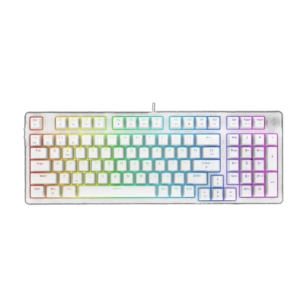 Cosmic Byte Phantom Gasket Mechanical Wired Swappable Keyboard with PreLubed Red Switches - White