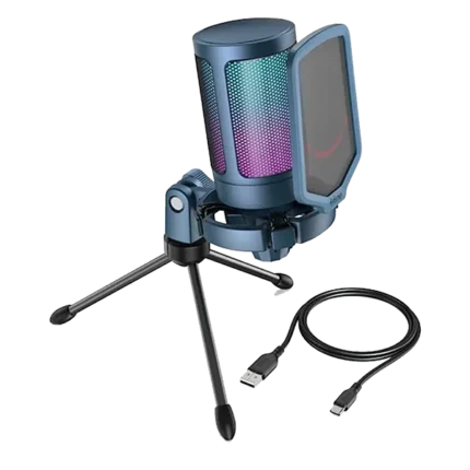 Fifine AmpliGame A6V USB Gaming Microphone - Blue