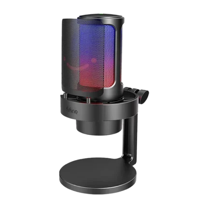 Fifine Ampligame A8 USB Gaming Microphone with Controllable RGB - Black
