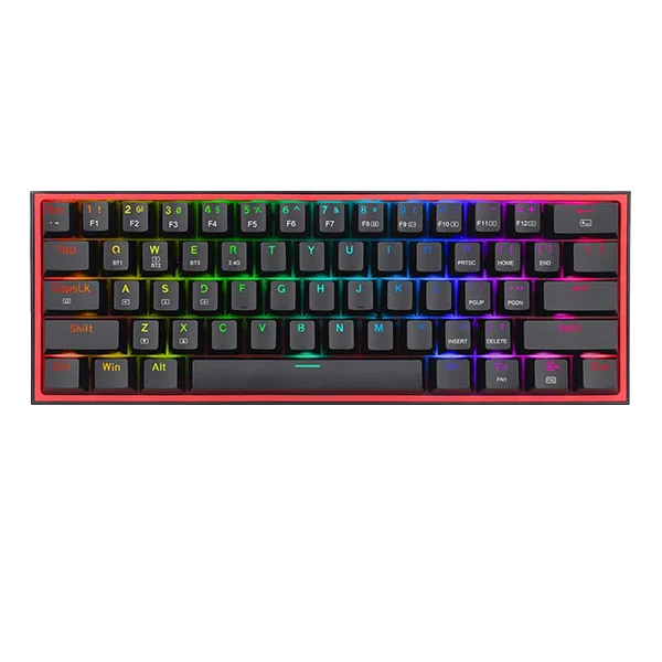 Redragon K616 Fizz Pro RGB 60% Red Switch Mechanical Keyboard - Black