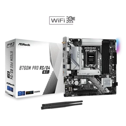 ASRock B760M Pro RS/D4 WiFi LGA 1700 mATX DDR4 Motherboard