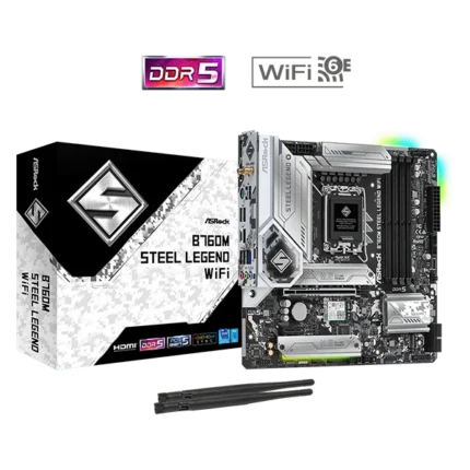 ASRock B760M Steel Legend WiFi LGA 1700 DDR5 mATX Motherboard