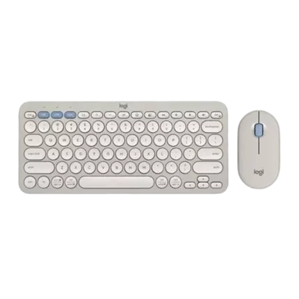 Logitech Sand Color Wireless Pebble 2 Mouse And Keyboard Combo