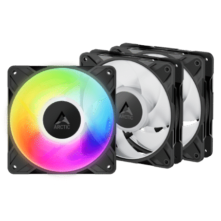 Arctic P12 PRO PWM PST ARGB 120mm Black Case Fan Pack of 3