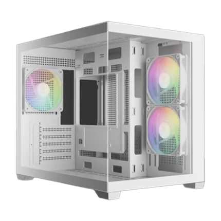 Gamdias Aura GC10M V2 White ARGB Mini Tower Case.