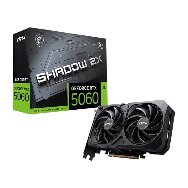 MSI GeForce RTX 5060 Shadow 2X OC 8GB GDDR7 Graphics Card MSI GeForce RTX 5060 Shadow 2X OC 8GB GDDR7 Graphics Card