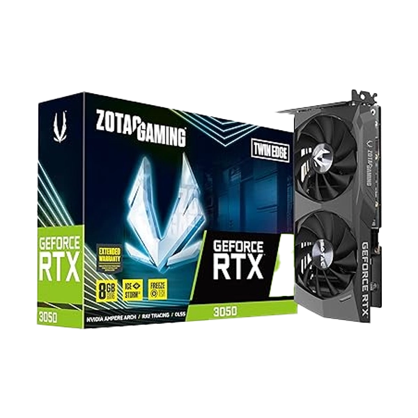 ZOTAC Gaming GeForce RTX 3050 Twin Edge 8 GB GDDR6 Graphics Card ZOTAC Gaming GeForce RTX 3050 Twin Edge 8 GB GDDR6 Graphics Card